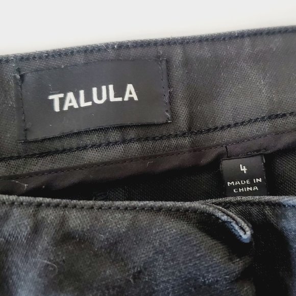 ARITZIA TALULA Coated Black Moto Skinny Pants - Picture 6 of 10